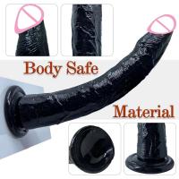Consolador Leten de 13,4 pulgadas de largo, consoladores realistas de 34 cm, glande pequeño, gelatina negra con ventosa, Juguetes sexuales anales para mujeres, hombres y Gay - details 2