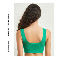 Sujetador deportivo de color sólido para mujer, top de fitness, gimnasio, yoga, entrenamiento atlético, suave, acolchado - details 13