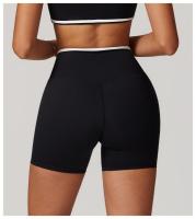 Pantalones cortos de Yoga cruzados de cintura alta, ajustados y Nude, pantalones deportivos de levantamiento de cadera de melocotón, pantalones de Fitness al aire libre para mujer - details 23