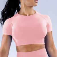 Impact Crop Top Camisetas y Tops de yoga para mujer Color sólido Ajuste ajustado Traje de fitness suave para mujer Top de yoga Gimnasio Correr Ciclismo Traje - details 3