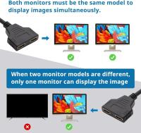 Adaptador HDMI Splitter 1 a 2 Cable de Televisión HDMI de Alta Definición 1080P - details 5