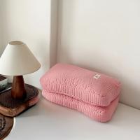 Almohada de Soporte para el Cuello con Cáscara Completa de Trigo Sarraceno y Hierbas Naturales - Lavable a Mano, Núcleo Duro, Diseño Acolchado Rosa para Hogar, Residencia Universitaria, Hombres y Mujeres, Alivio de la Columna Cervical y Ayuda al Sueño - details 0