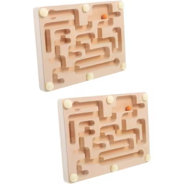 Juego De Mesa De Laberinto para Niños, Tablero De Bolas, 2 Piezas - 1
