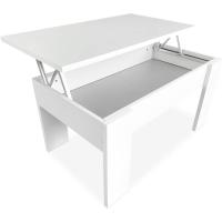 Mesa de Centro para Café/Té, Elevable, Mesita de Salón o Comedor, Color Wengue, Medidas: 90 cm (Ancho) x 50 cm (Fondo) x 46/57 cm (Alto) - details 29