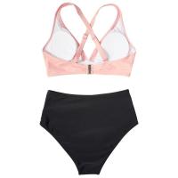 Bikini de Cintura Alta para Mujer 2024 Traje de Baño de Rayas con Cuello en V - details 4