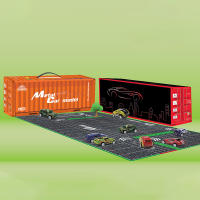 Juego de Mini coches de 48 piezas, coches de inercia para niños, modelo de vehículo de plástico con contenedor, juguete de colección, regalo de cumpleaños para niños - details 0