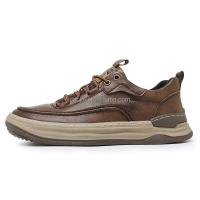 Nuevos zapatos deportivos de hombre con costuras hechas a mano clásicas con cordones de vestir de cuero genuino duraderos informales a la moda, calidad - details 4