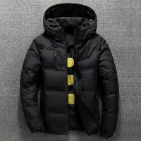 Chaqueta de Down de Pato Blanco para Hombres Cálida, Color Sólido, con Capucha, Gruesa - details 6