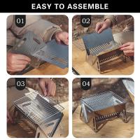 Estufa de Camping de Acero Inoxidable Plegable Portátil Cocina al Aire Libre con Placa de Parrilla - details 15