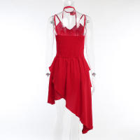 Vestido plisado con cuello en V, nuevo diseño de nicho de verano falda dulce y fresca YL23309GN - details 36