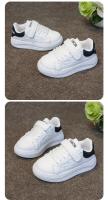 Zapatos blancos para niño y niña, zapatillas cómodas antideslizantes de suela gruesa suave, estilo coreano, Otoño, 2024 - details 9
