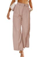 Pantalones anchos de cintura alta para mujer, moda otoño primavera - details 7