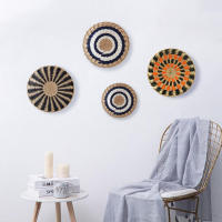 Decoración de Pared de Tejido de Césped de Ratán Boho Cesta de Pared Tejida de Artículos de Hogar - details 4
