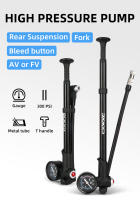 Bomba de alta presión para bicicleta de montaña, amortiguador de suspensión trasera con manómetro y botón de purga, CNC, 300psi - details 0