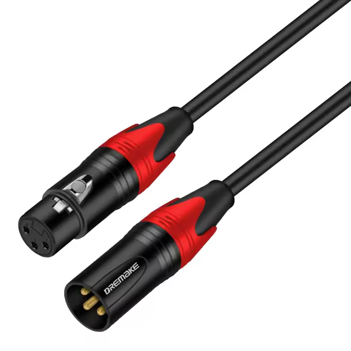 Cable XLR macho a hembra de 3 pines, cable de audio balanceado para micrófono, mezclador, amplificador de micrófono, cámara, cable de extensión tipo Cannon. - 1