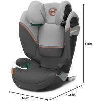 Silla de coche S2 i-Fix Adecuada para coches con y sin ISOFIX 100-150cm Negro Luna - details 48
