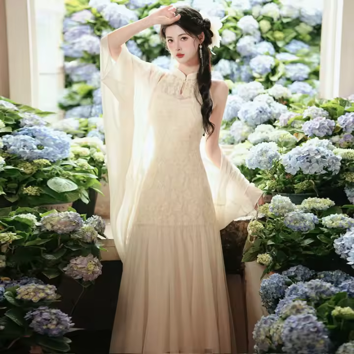 NOVEDAD DE VERANO 2025, vestido cheongsam sin mangas exquisito de estilo chino mejorado con sensación de lujo, temperamento juvenil y - 1