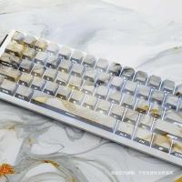 Lado de mármol grabado transmisión de luz original sublimación de calor de cinco lados PBT pequeño juego completo de teclado con teclas 84/98/10 - details 3