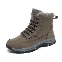 Botas De Invierno Con Piel Antideslizantes Impermeables Para Hombre Botas De Nieve Alta Top Microfibra Cuero Sintético Lining De Plush - details 20