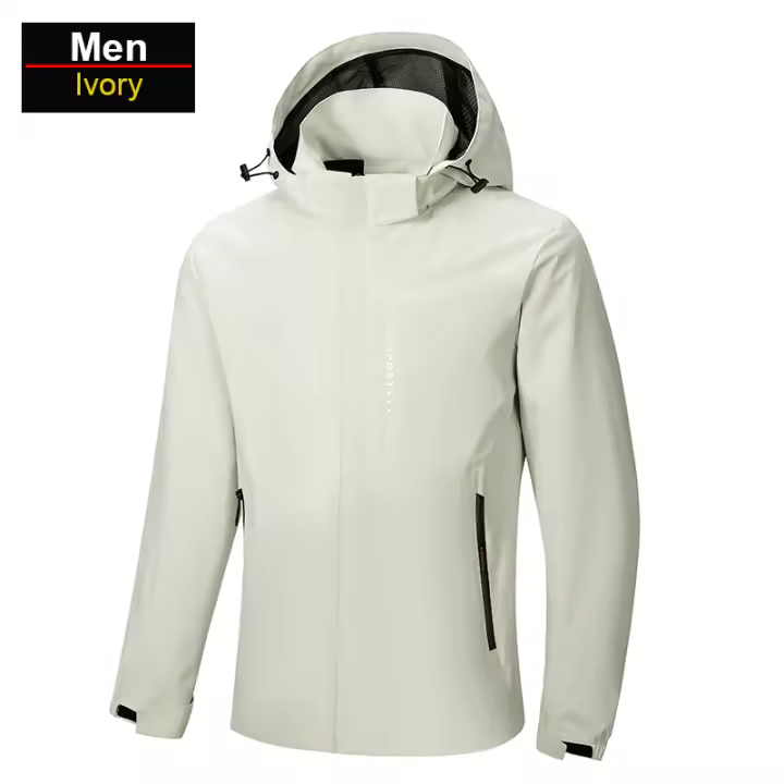 Chaqueta de Senderismo Impermeable CHRLCK Rompevientos, Reflectante, Ideal para Acampar, Caza, Correr, Trekking, Pesca - 1