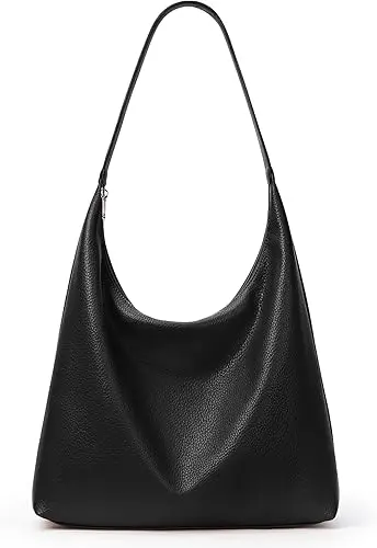 Bolso de mano casual de cuero vegano Hobo con cremallera bolso de trabajo Weekender hombro para mujer bolso de viaje - 1