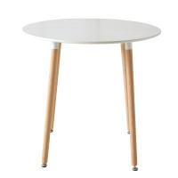 EGOONM-mesa de comedor redonda nórdica, Juego de 4 sillas de comedor con cojín de PU para comedor, Cocina, Restaurante, balcón y hogar - details 3