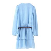 Ropa de mujer europea y americana cinturón popular con vestido decorativo laminado - details 2