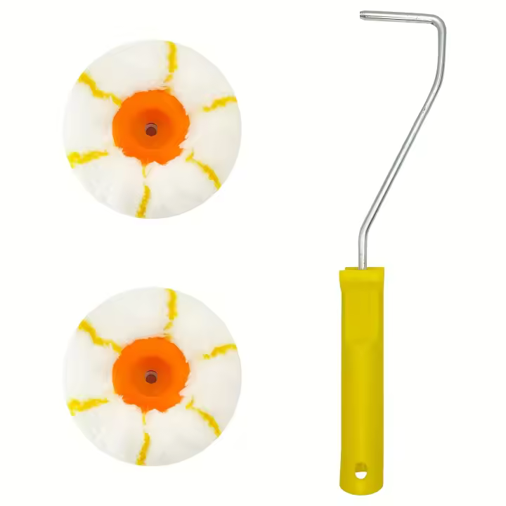 Juego de rodillos de pintura para esquinas, 3 piezas, rodillo y funda para esquinas de pared y techo, adecuado para pinturas a base de agua, a base de aceite o esmaltadas, herramienta de cepillo para rodillos de pintura para esquinas - 1