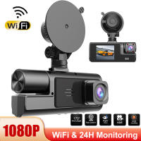 Cámara de salpicadero de coche 1080P, 3 CANALES, delantera, trasera e interior, con WiFi, DVR, grabadora de conducción, grabación en bucle, Monitor de estacionamiento 24H, Sensor G - details 8