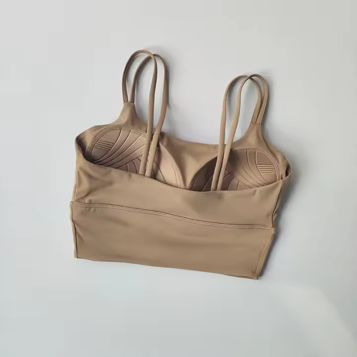 Sujetador deportivo integrado con tirantes, sujetador estilo chaleco de belleza que absorbe los golpes para mujer, traje de yoga para correr y Pilates - 1
