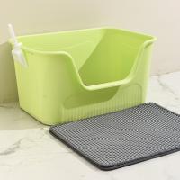 Caja de arena semicerrada Extra grande para gatos, productos para mascotas, inodoro abierto a prueba de salpicaduras, Extra grande - details 12
