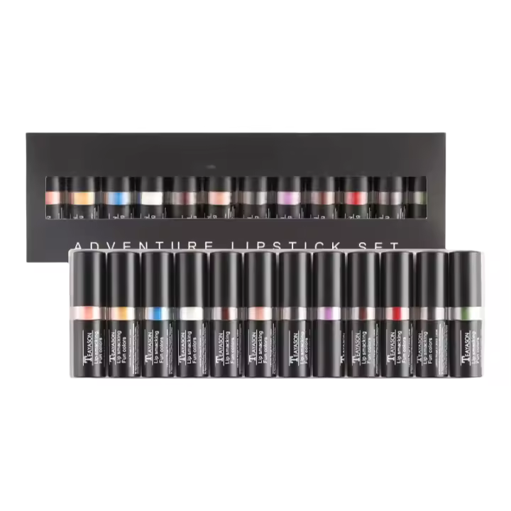 Conjunto de Cajas de Labiales Negro-Morado Grapa Herramientas de Cuidado de la Piel Facial para Belleza Creativa - 1