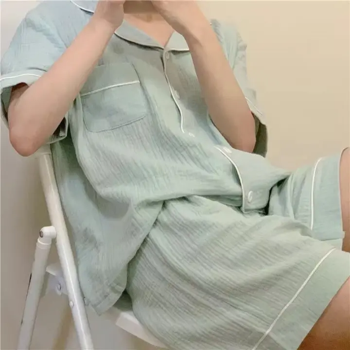 Pijama para mujer, conjunto de dormitorio para mujer, ropa de descanso de 2 piezas, trajes cortos con pantalones cortos, pijamas - 1