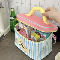 Bolsa de aseo multifuncional, bonita bolsa de maquillaje de gran capacidad con dibujos de cachorros, estuche de cosméticos de mano con cremallera, bolsa de almuerzo cuadrada para niñas - details 4