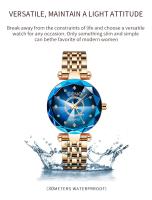 Reloj de Pulsera de Acero Inoxidable para Mujer Ocean Star Cristal de Gradiente Diamante Acolchado - details 7