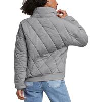 Chaqueta acolchada de manga larga para mujer, abrigo informal de primavera y otoño, Cuello de pie, con bolsillos - details 7