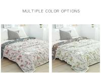 Manta de Ocio Japonesa de Algodón Gaza Suave, Delgada para Verano, Cubierta de Cama con Flores - details 4