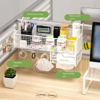 Estante de almacenamiento colgante para cabecera de cama de gran capacidad, diseño de rejilla, ahorra espacio, estante de almacenamiento para baño, caja de pañuelos multiusos - details 12