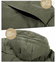 Chaqueta larga de plumón con capucha para hombre, abrigo grueso y cálido, se adapta bien, múltiples bolsillos para ropa informal, Invierno - details 14