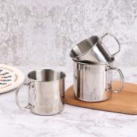 Taza con asa plegable de acero inoxidable, armas de fuego portátiles, taza para acampar al aire libre, accesorios VIE para el hogar, 1 pieza. - details 3