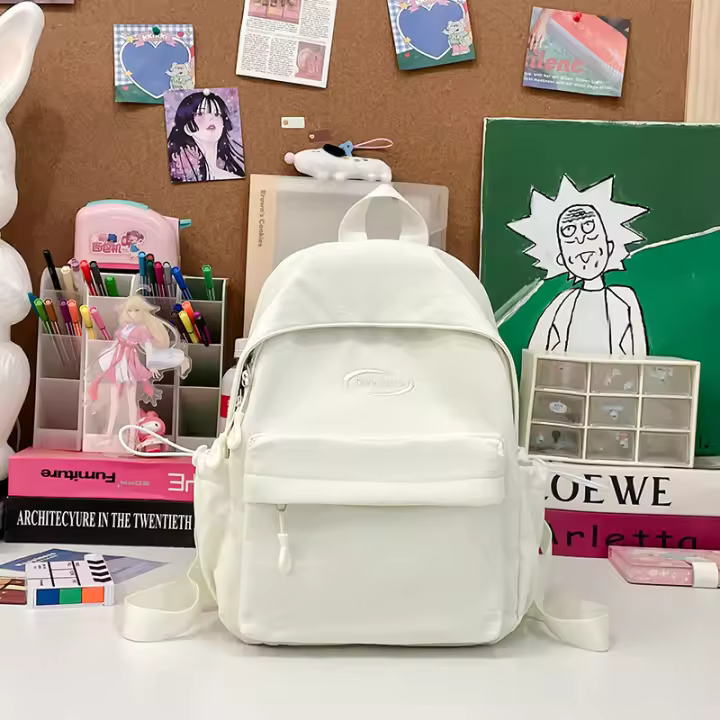 Nueva Versión Coreana de Mochila Escolar Fresh y Dulce Material de Forro de Nylon Exterior de Nylon - 1