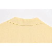 - Conjunto de camisa con botones de lino para mujer a la moda, cintura media elástica, bolsillos laterales, conjunto de dos piezas para mujer - details 8