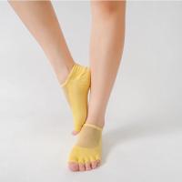 Nuevos calcetines de Yoga con punta abierta para mujer, calcetines antideslizantes de algodón para Pilates con cinco dedos, calcetines deportivos para Fitness, baile, Ballet, calcetín con superficie de malla - details 7