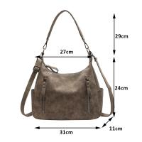 Bolso cruzado de lujo para mujer, bandolera de un solo hombro, de gran capacidad, Retro, mate, de cuero PU - details 28