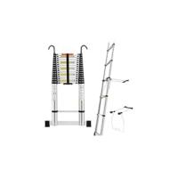 Escalera telescópica de 5M (2.5+2.5M) de aluminio, plegable, reposabrazos extraíble, multifunción portátil plegable extensible, carga máxima de 150 kg - details 8