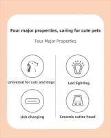 Recortadora de pelo para perros, impermeable, recargable, eléctrica, afeitadora para mascotas, suministros para el cuidado de mascotas, afeitadora de pelo - details 2