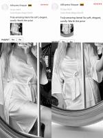 Bata de satén para mujer, lencería íntima, ropa de dormir sedosa, regalo de boda nupcial, bata de baño tipo kimono informal, camisón Sexy - details 24