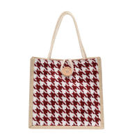 Bolso de niña tejido nuevo bolso, bolso bento simple a rayas 2025 nuevo bolso pequeño de lino - details 0