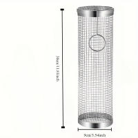 Estante portátil de barbacoa de acero inoxidable, tubo de malla giratoria para cocina al aire libre, sin teflón - details 0