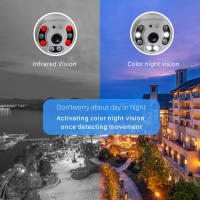Cámara exterior 360 grados doméstico wifi Internet remoto inteligente Visión nocturna alarma vigilancia - details 7